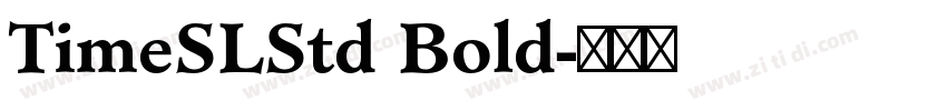 TimeSLStd Bold字体转换